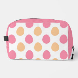 Blush Pink Peach Easter Eggs Pattern Toiletery Bag Toilettasje