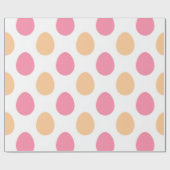 Blush Pink Peach Easter Eggs Wrapping Paper Cadeaupapier (Vlak)