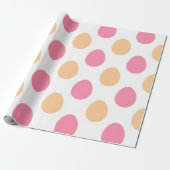 Blush Pink Peach Easter Eggs Wrapping Paper Cadeaupapier (Uitgerold)