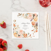 Blush Pink & Peach Floral Wedding Servet (Insitu)