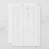 Blush Pink Peach Flowers Wood Weddenschap Uitnodig Kaart (Achterkant)