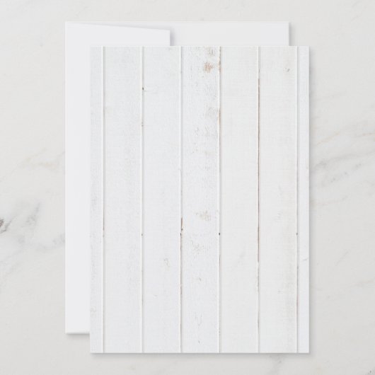 Blush Pink Peach Flowers Wood Weddenschap Uitnodig Kaart (Achterkant)