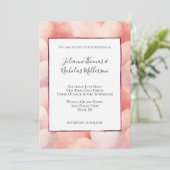 Blush Pink Peach Hearts Wedding Kaart (Staand voorkant)