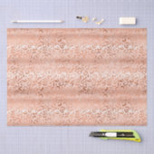Blush Pink Peach Leopard Print Sparkle Ombre Tissuepapier (Craft)