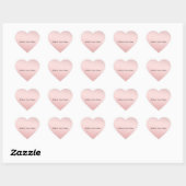 Blush Pink Peach Ombre Hart Sticker (Vel)