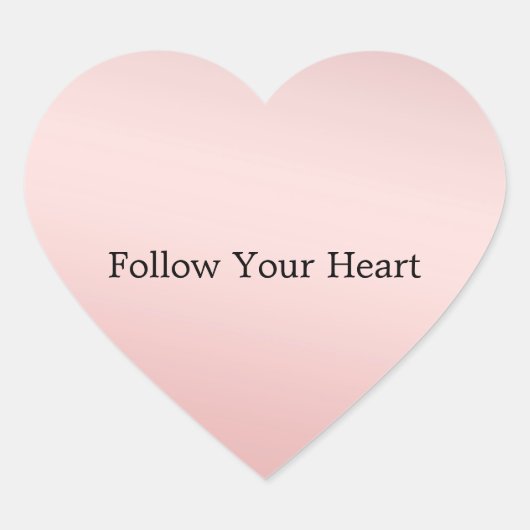 Blush Pink Peach Ombre Hart Sticker (Voorkant)