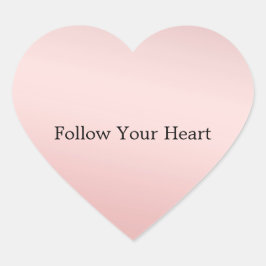 Blush Pink Peach Ombre Hart Sticker