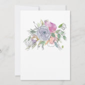 Blush Pink Peach Paars Floral Christelijk bruiloft Kaart (Achterkant)