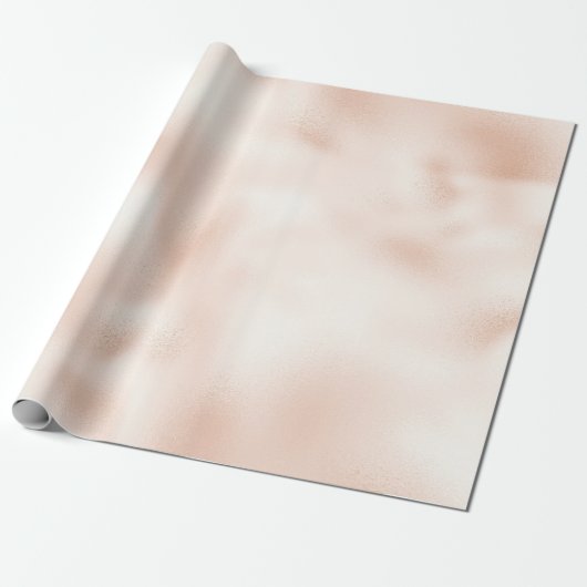 Blush Pink Peach Roos Cadeaupapier (Uitgerold)