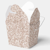 Blush Pink Peach Roos Glitter Bedankdoosjes (Geopend)