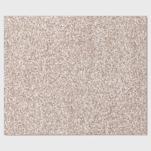 Blush Pink Peach Roos Glitter Cadeaupapier (Vlak)