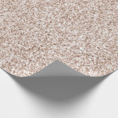 Blush Pink Peach Roos Glitter Cadeaupapier (Hoek)