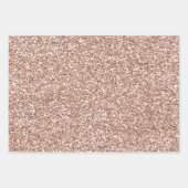 Blush Pink Peach Roos Glitter Sparkle Shine Inpakpapier Vel (Voorkant 2)