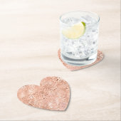 Blush Pink Peach Roos Gold Leopard Kartonnen Onderzetters (Insitu)