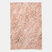 Blush Pink Peach Roos Gold Leopard Theedoek (Verticaal)