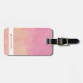 Blush Pink Peach Stijlvolle luxe Abstract chique S Bagagelabel (Voorkant horizontaal)