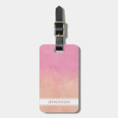 Blush Pink Peach Stijlvolle luxe Abstract chique S Bagagelabel (Voorkant verticaal)