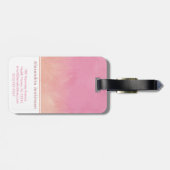 Blush Pink Peach Stijlvolle luxe Abstract chique S Bagagelabel (Achterkant horizontaal)