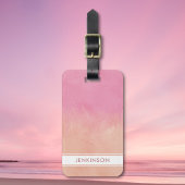 Blush Pink Peach Stijlvolle luxe Abstract chique S Bagagelabel