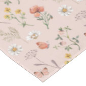 Blush Pink Peach Wildflower Tafelkleed (Gekanteld)