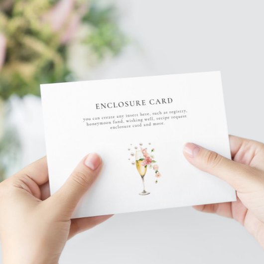 Blush Pink Pearls & Prosecco Custom Vrijgezellenfe Informatiekaartje