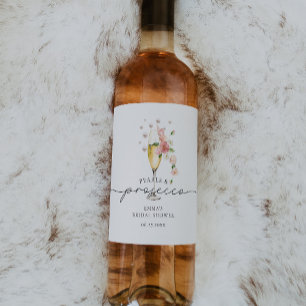 Blush Pink Pearls & Prosecco Vrijgezellenfeest Fav Wijn Etiket