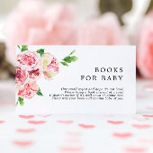 Blush Pink Peonies Book for Baby Enclosure Kaart