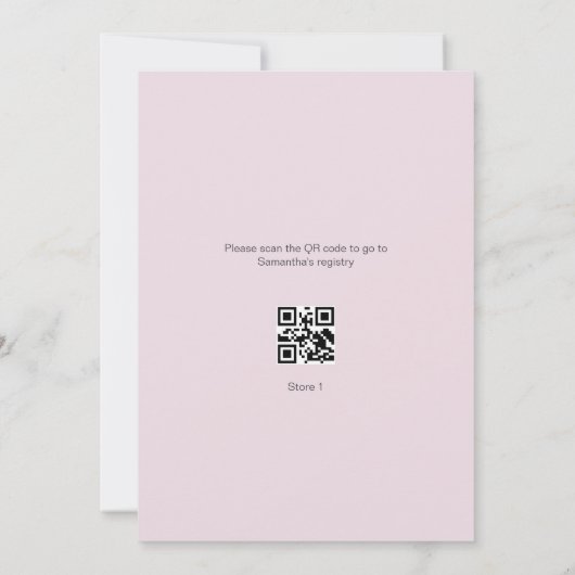 Blush Pink Peonies en Greenery Vrijgezellenfeest Kaart (Achterkant)