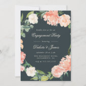 Blush Pink Peonies & Eucalyptus Engagement Party Kaart (Voorkant)