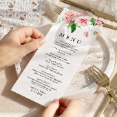 Blush Pink Peonies Flowers Weddenemenu Menu