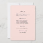 Blush Pink Peonies Gray Bachelorette Weekend Kaart (Achterkant)