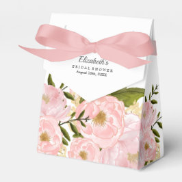 Blush Pink Peonies Vrijgezellenfeest Favor Boxes Bedankdoosjes
