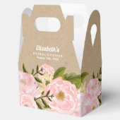 Blush Pink Peonies Vrijgezellenfeest Favor Boxes Bedankdoosjes (Geopend)