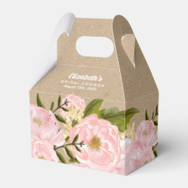 Blush Pink Peonies Vrijgezellenfeest Favor Boxes Bedankdoosjes