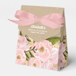 Blush Pink Peonies Vrijgezellenfeest Favor Boxes Bedankdoosjes