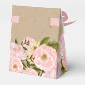 Blush Pink Peonies Vrijgezellenfeest Favor Boxes Bedankdoosjes (Achterkant)
