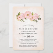 Blush Pink Peonies Vrijgezellenfeest Kaart (Voorkant)