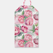 Blush Pink Peonies Waterverf Dank u Cadeaulabel (Achterkant)