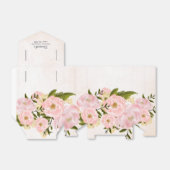 Blush Pink Peonies Waterverf Vrijgezellenfeest Bedankdoosjes (Uitgevouwen)