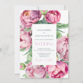 Blush Pink Peonies Waterverf Weddenschap Kaart (Voorkant)