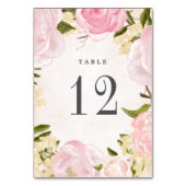 Blush Pink Peonies Waterverf Weddenschap Kaart (Achterkant)