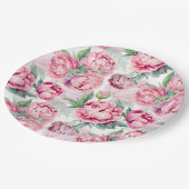 Blush Pink Peonies Waterverf Weddenschap Papieren Bordje (Gekanteld)