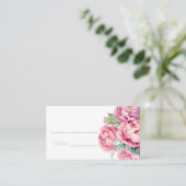 Blush Pink Peonies Waterverf Weddenschap Plaatskaartje (Staand voorkant)