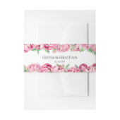 Blush Pink Peonies Waterverf Weddenschap Uitnodigingen Wikkel (Voorkant Voorbeeld)