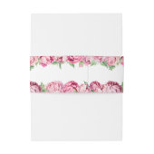 Blush Pink Peonies Waterverf Weddenschap Uitnodigingen Wikkel (Achterkant Voorbeeld)