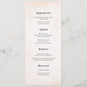 Blush Pink Peonies Waterverf Wedding Menu Kaart (Achterkant)