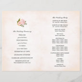 Blush Pink Peonies Waterverf Wedding Programs (Achterkant)