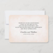 Blush Pink Peonies Weddenschap Hartelijk dank Bedankkaart (Achterkant)