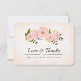 Blush Pink Peonies Weddenschap Hartelijk dank Bedankkaart