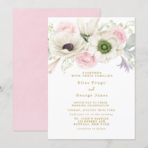 Blush Pink Peony Anemones Flower Gold Weddenschap